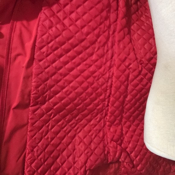 Cole Haan Red Hooded Quilt Lined Jacket. Size XS - Picture 9 of 13